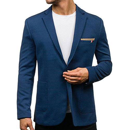 BOLF Herren Sakko Sweatjacke Slim Fit Blazer Anzug Casual Jacke Modisch Freizeit Outwear Mix