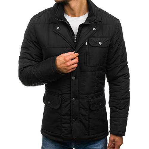 BOLF Herren Übergangsjacke Bomberjacke Jacke Stehkragen Kapuze 4D4