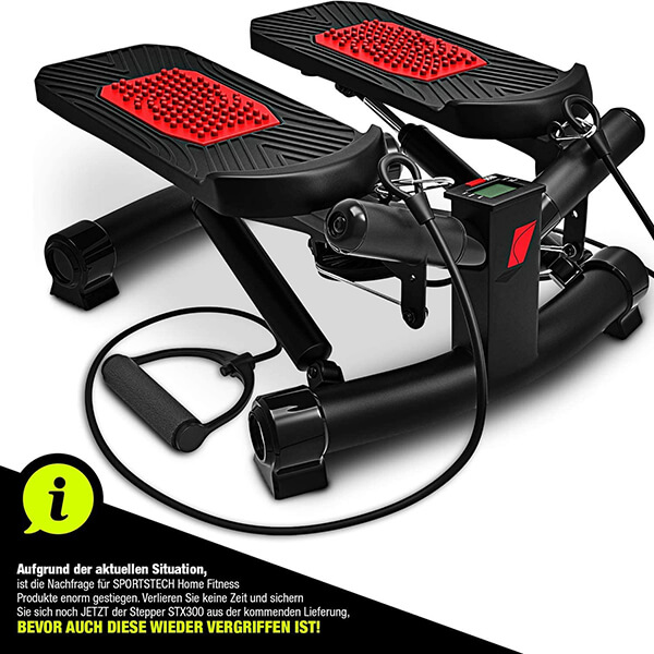 Sportstech 2in1 Twister Stepper mit Power Ropes