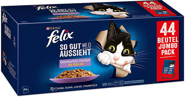 FELIX (So gut wie es aussieht) Katzenfutter nass in Gelee